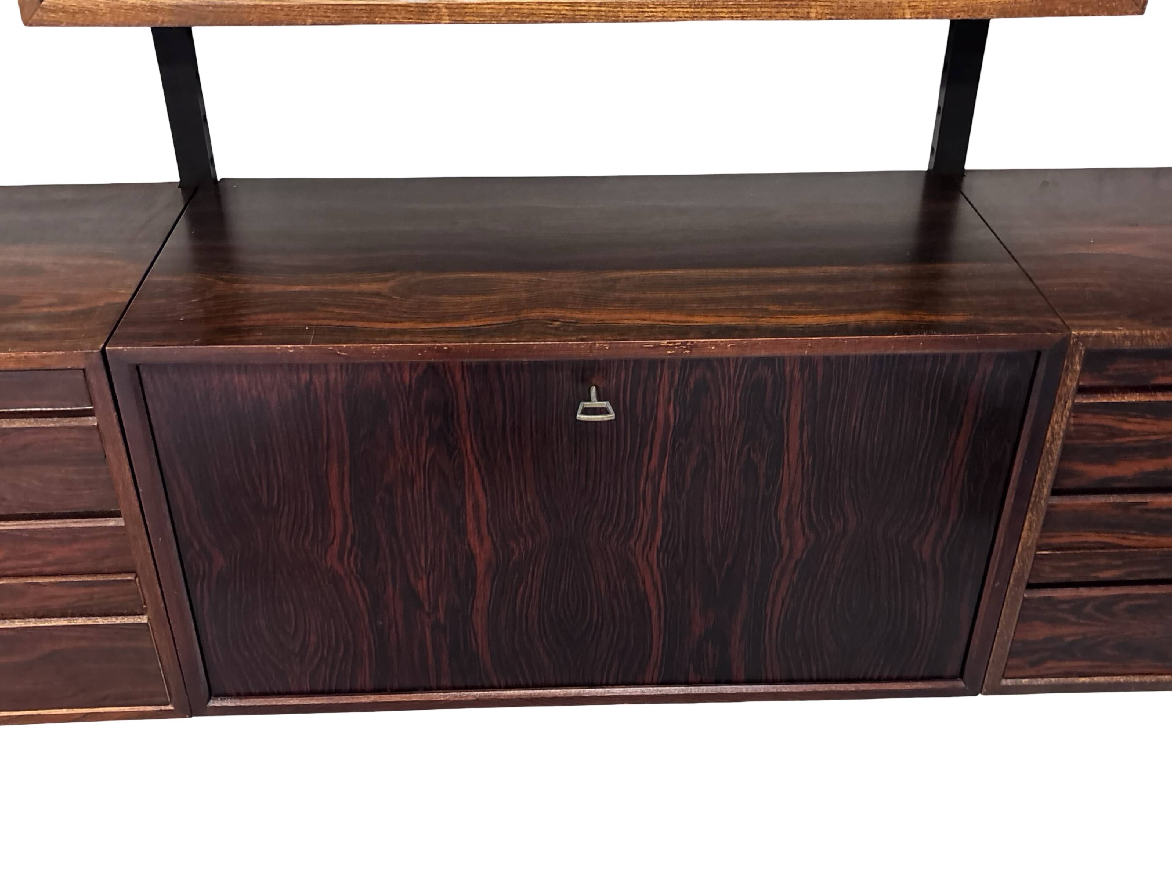 Vintage Poul Cadovius Royal System Wall System Rosewood