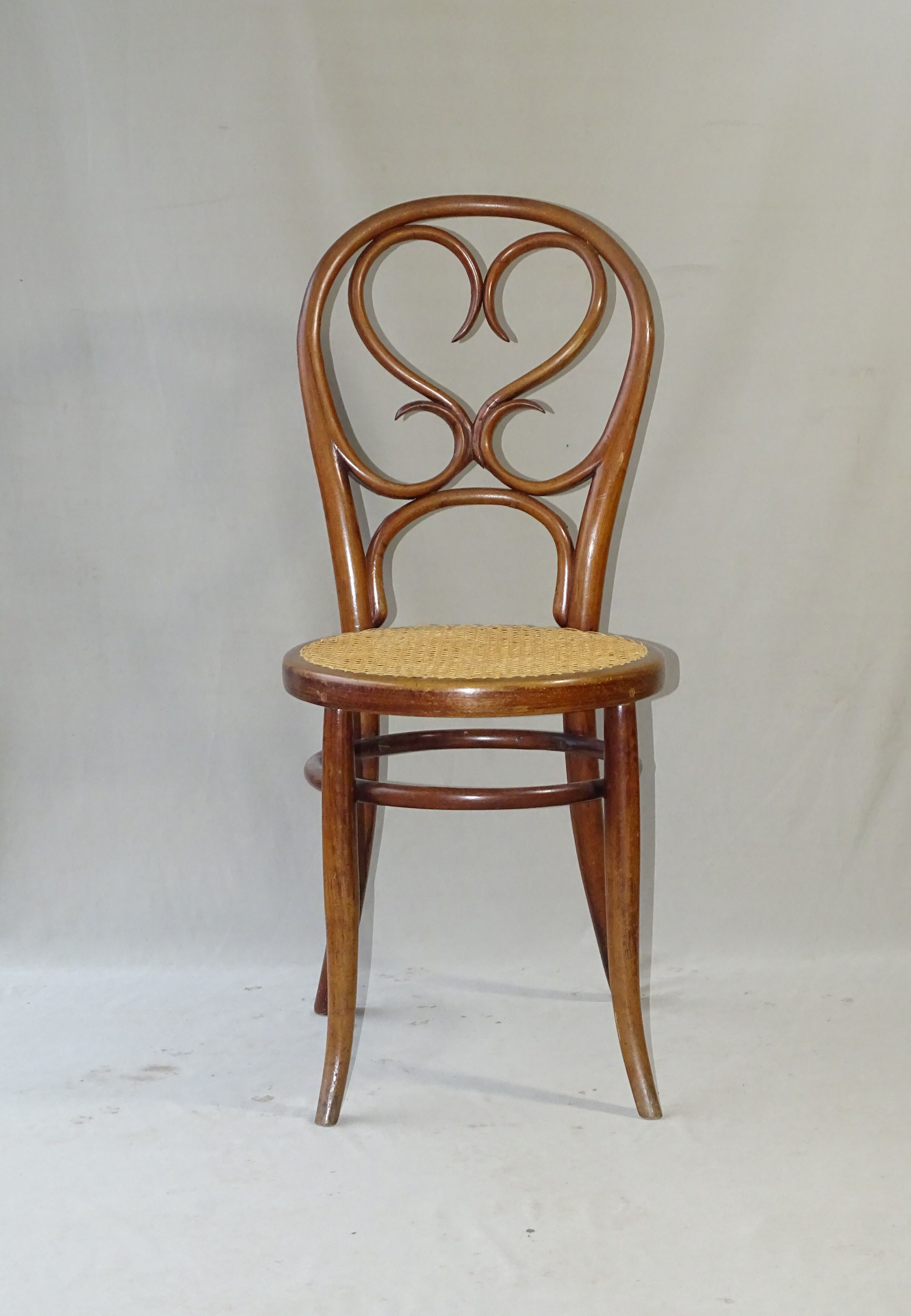 Fischel bistro chair Art Nouveau 1880 canne, wood-curved