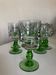 Set of 12 massive stemmed tumbler glasses 1960