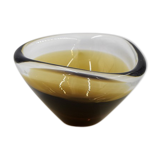 Scandinavian Sommerso gold brown glass bowl, 1950s