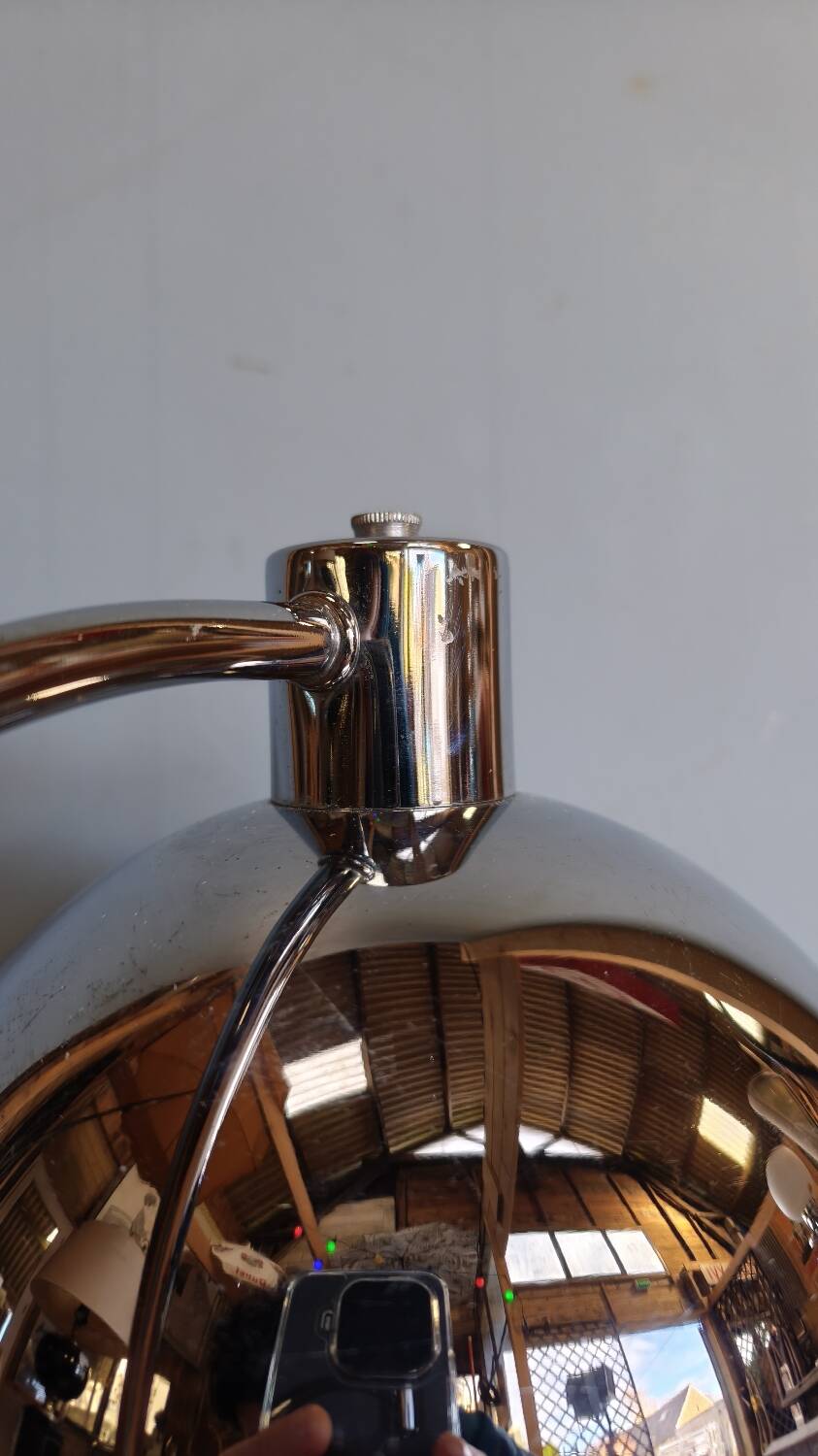 Vintage chrome metal desk lamp