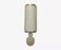 Lampe de sol 1970, 2 feux, verre blanc