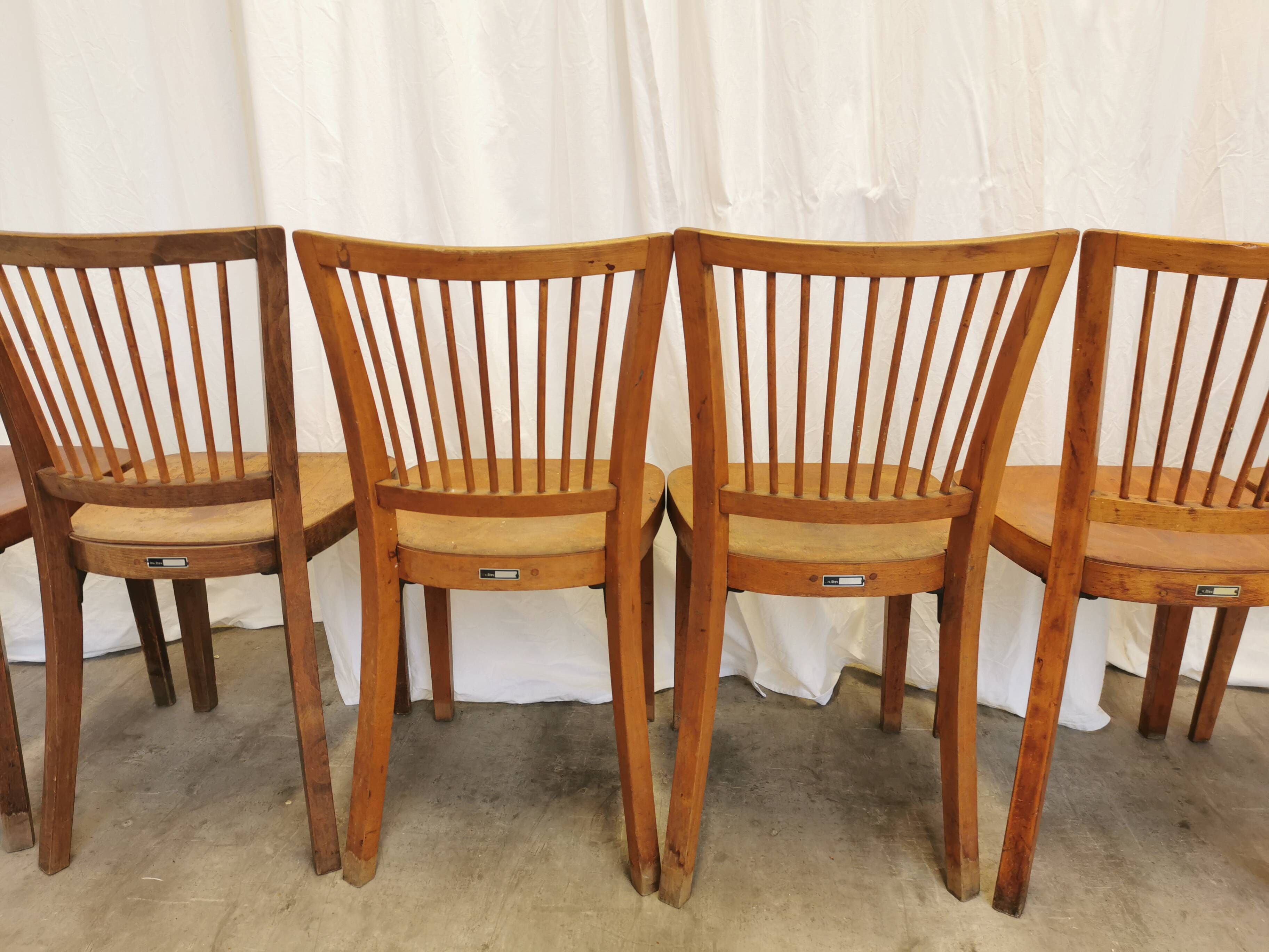 Vintage STOL Kamnik Wooden Dining Chair: 1960s Yugoslavia Bistro Style