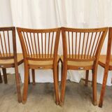 Vintage STOL Kamnik Wooden Dining Chair: 1960s Yugoslavia Bistro Style