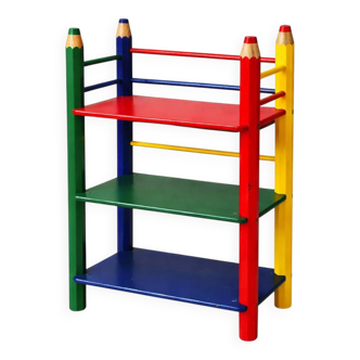 Post-modern shelf "Clairefontaine" by Pierre Sala, French designer.