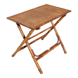 Folding bamboo table side table colonial style table, veranda, patio, interior decor