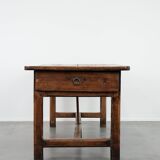 Antique French dining table made of fruitwood  from the late 18th century