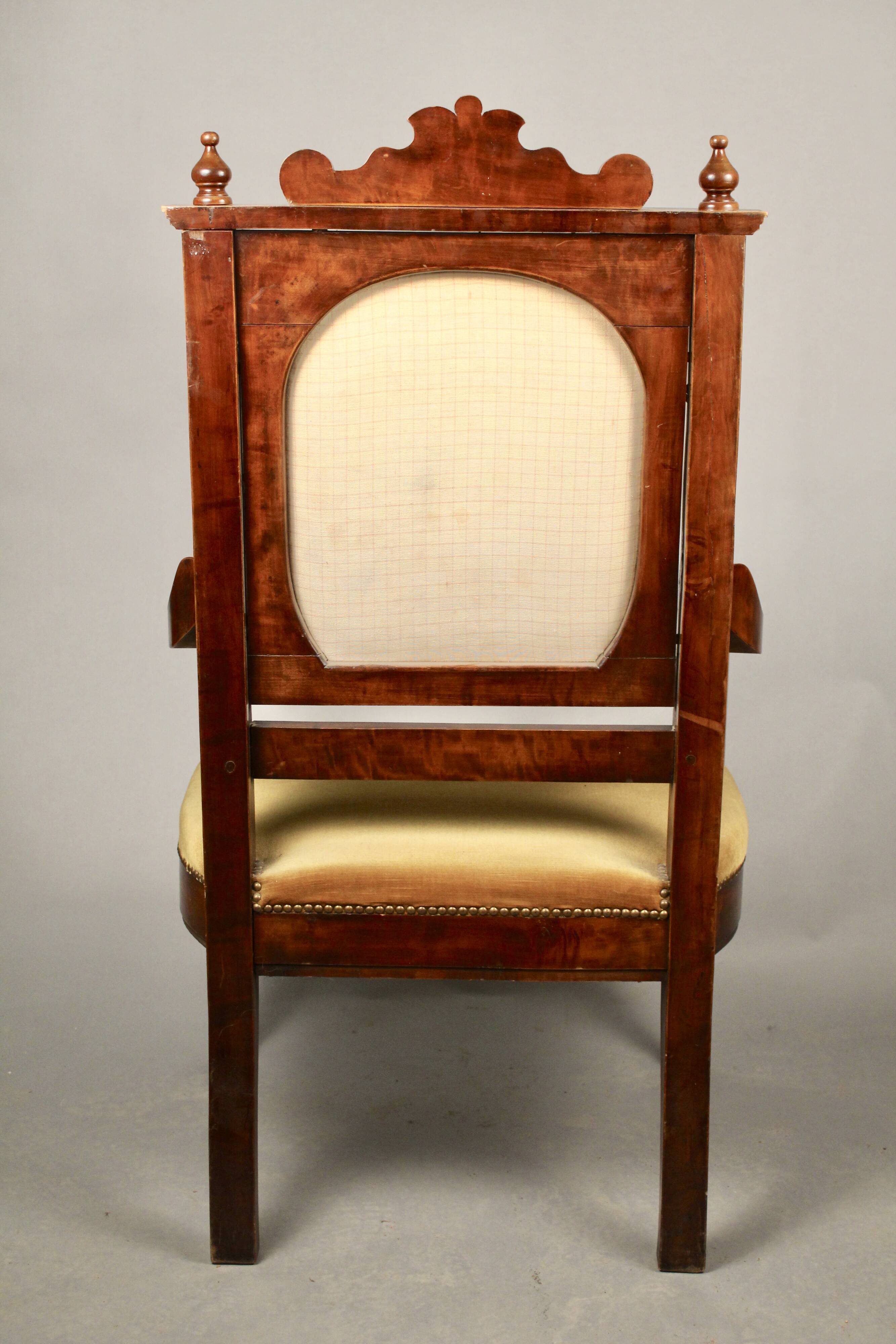 19th mahogany office chair