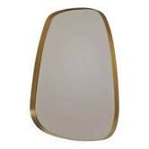 Rear view mirror and free form brass outline 75x65cm