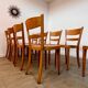 Set of 9 vintage wooden bistro chairs designed by Horgen Glarus