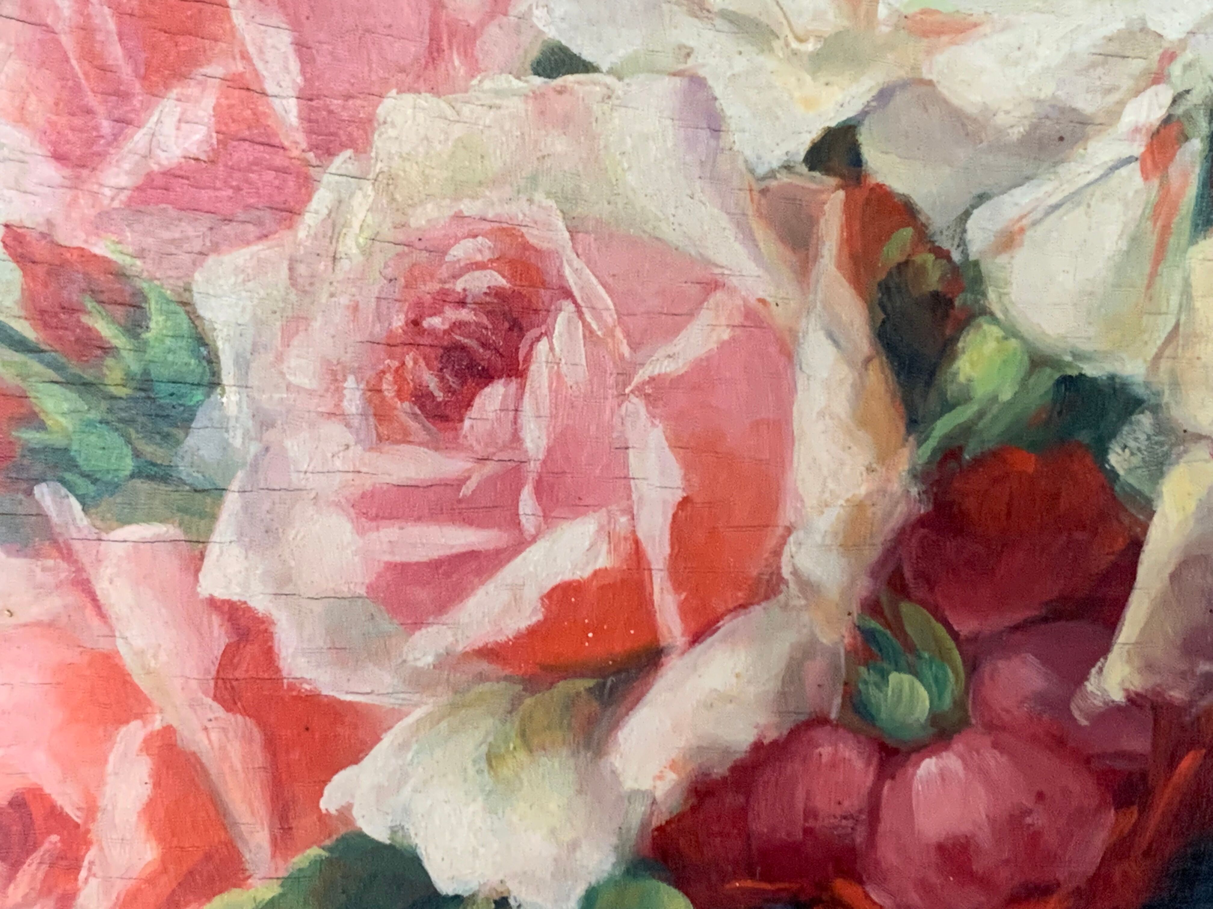Painting bouquet of roses