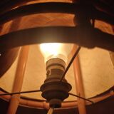 Cylindrical rattan lamp by Louis Sognot