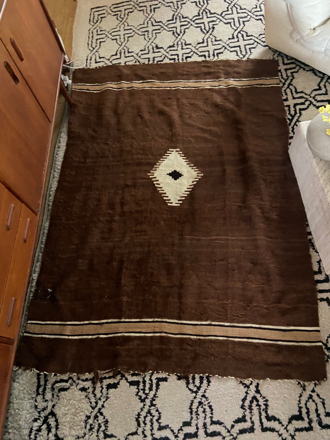 Ethnic mohair rug