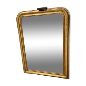 Louis Philippe mirror in wood and patinated stucco, 19th century