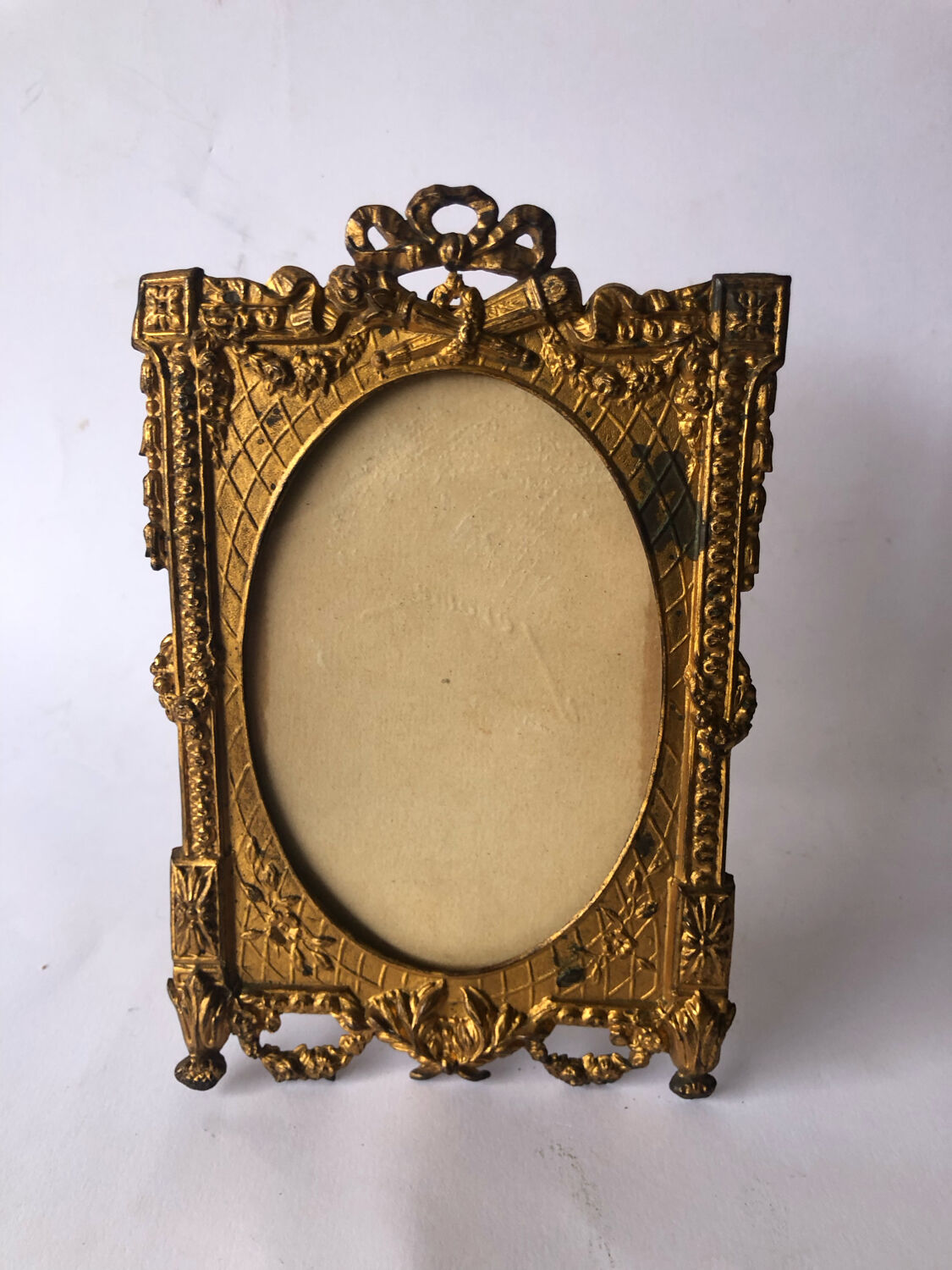 Golden metal photo frame