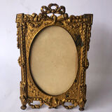 Golden metal photo frame