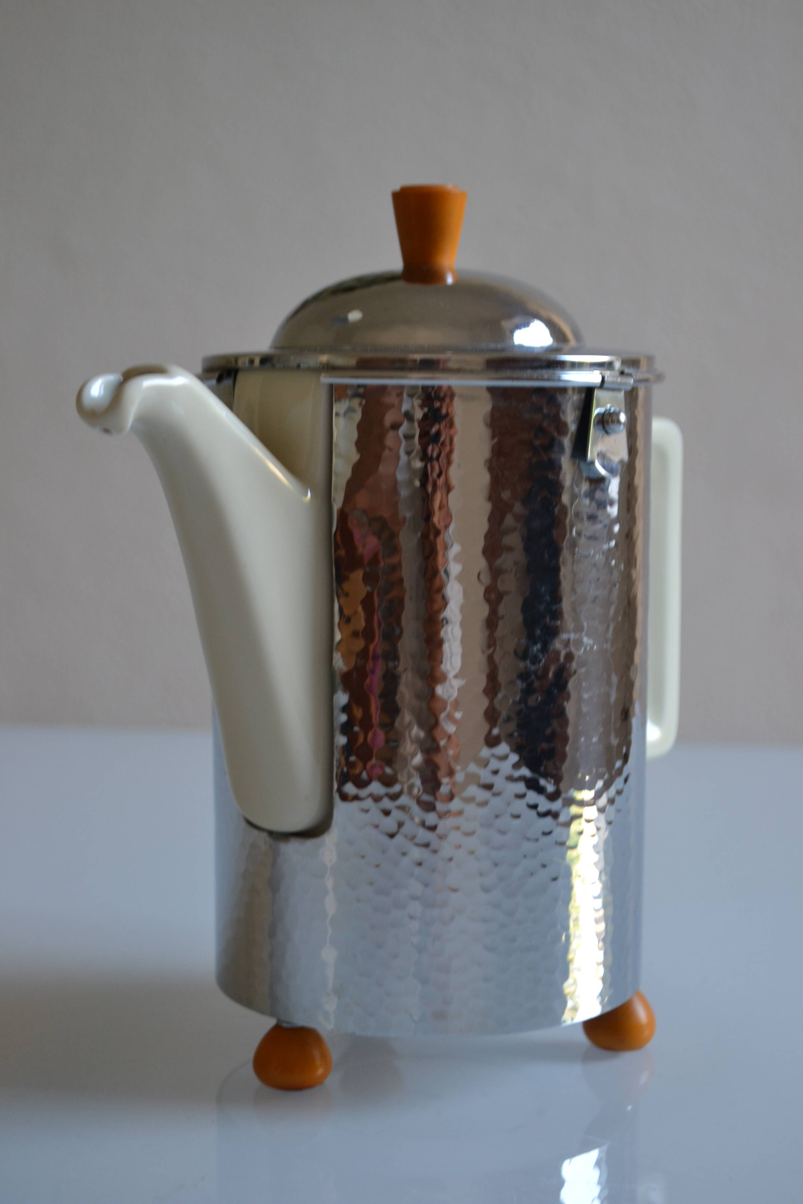 WMF Bauscher Weiden Germany 1930 Art Deco Bauhaus Teapot 1 liter