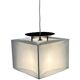 Lampe pendentif blanche vintage Cube, époque spatiale, années 1970