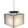 Lampe pendentif blanche vintage Cube, époque spatiale, années 1970