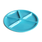 Fondue Plate Le Creuset in Turquoise Blue Ceramics