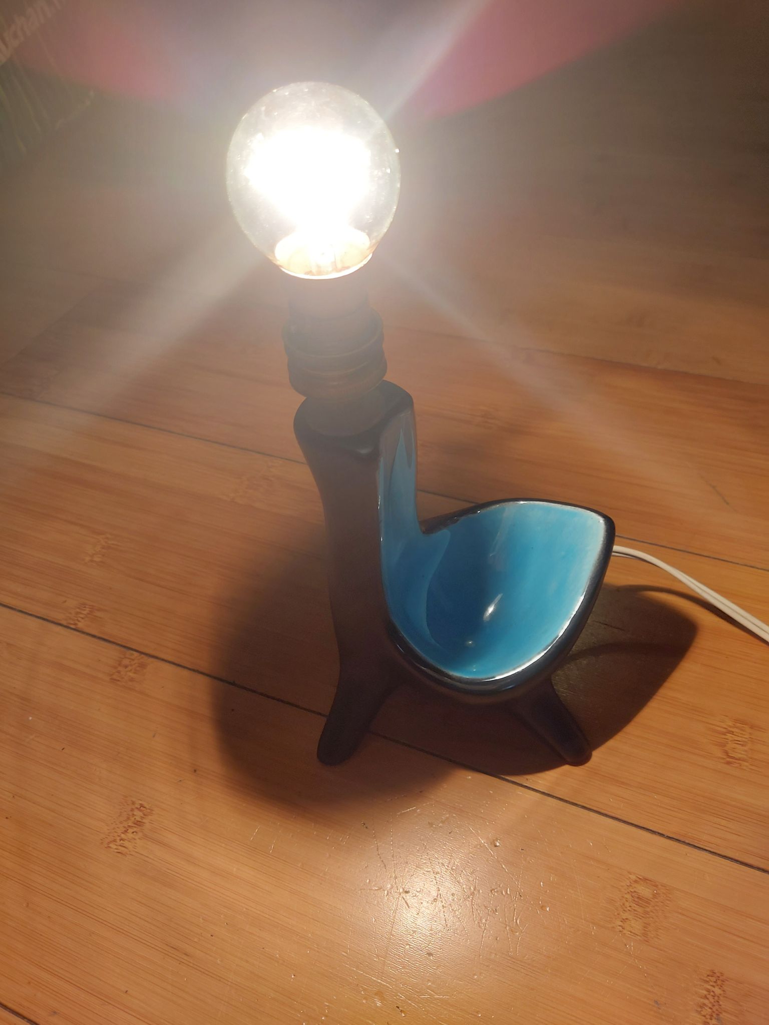 Pied de lampe en céramique années 60's