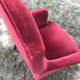 Bordeaux velvet english armchair