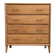Vintage chest of drawers with compass feet, oak, original patina, 1950s
