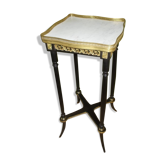 Napoleon III side table with marble top and openwork gallery.