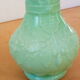 Green opaline vase