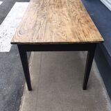 Black farm table and rough top