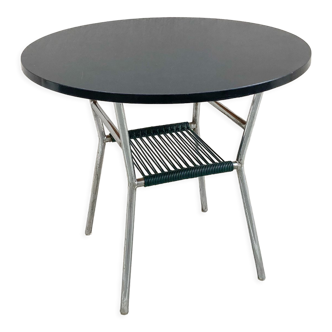 Table basse noire vintage années 60