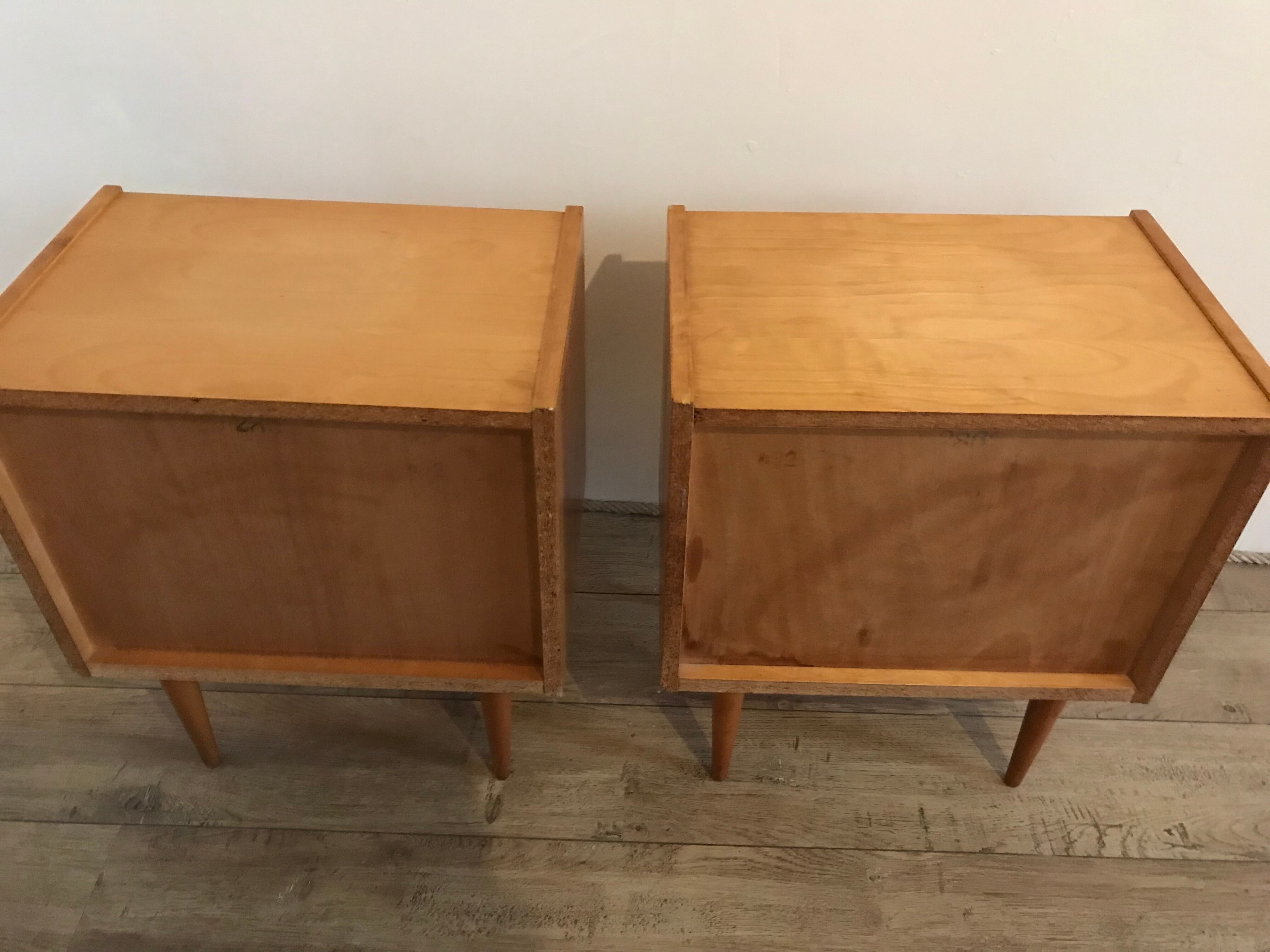 Pair of vintage bedside tables 1960-80's