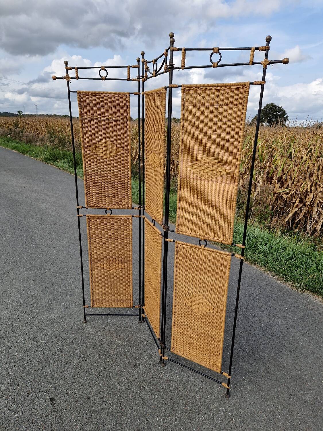 Vintage wrought iron screen