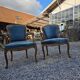 Pair of Louis XV style cabriolet armchairs