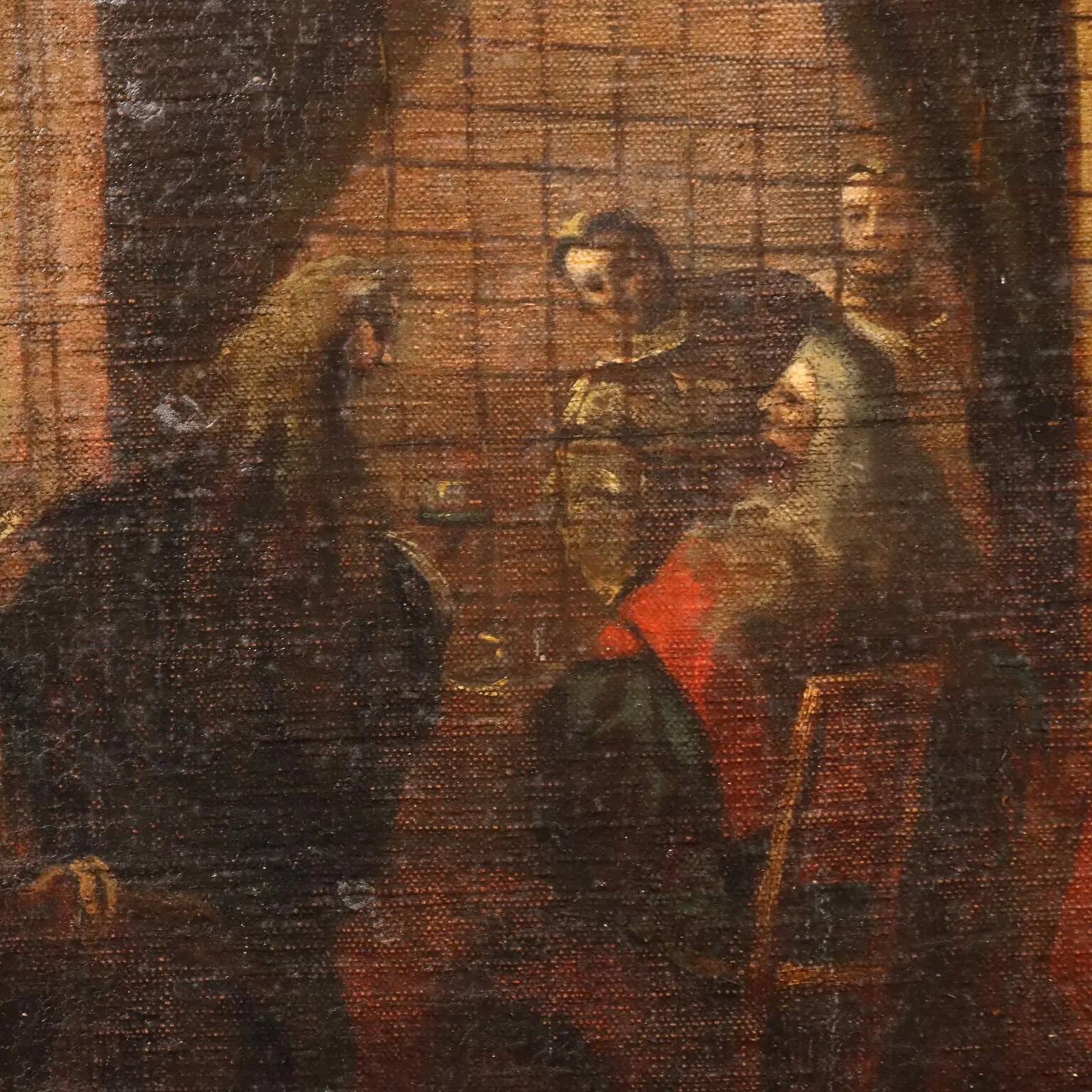 Ancient painting "The parlour of the nuns of San Zaccaria" 1800s