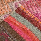 3x10 Pink & Brown Oriental Vintage Runner, 90x317Cm