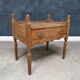 Vintage Oak Bedside Table with Brass Handle by Henning Kjærnulf, 1950s