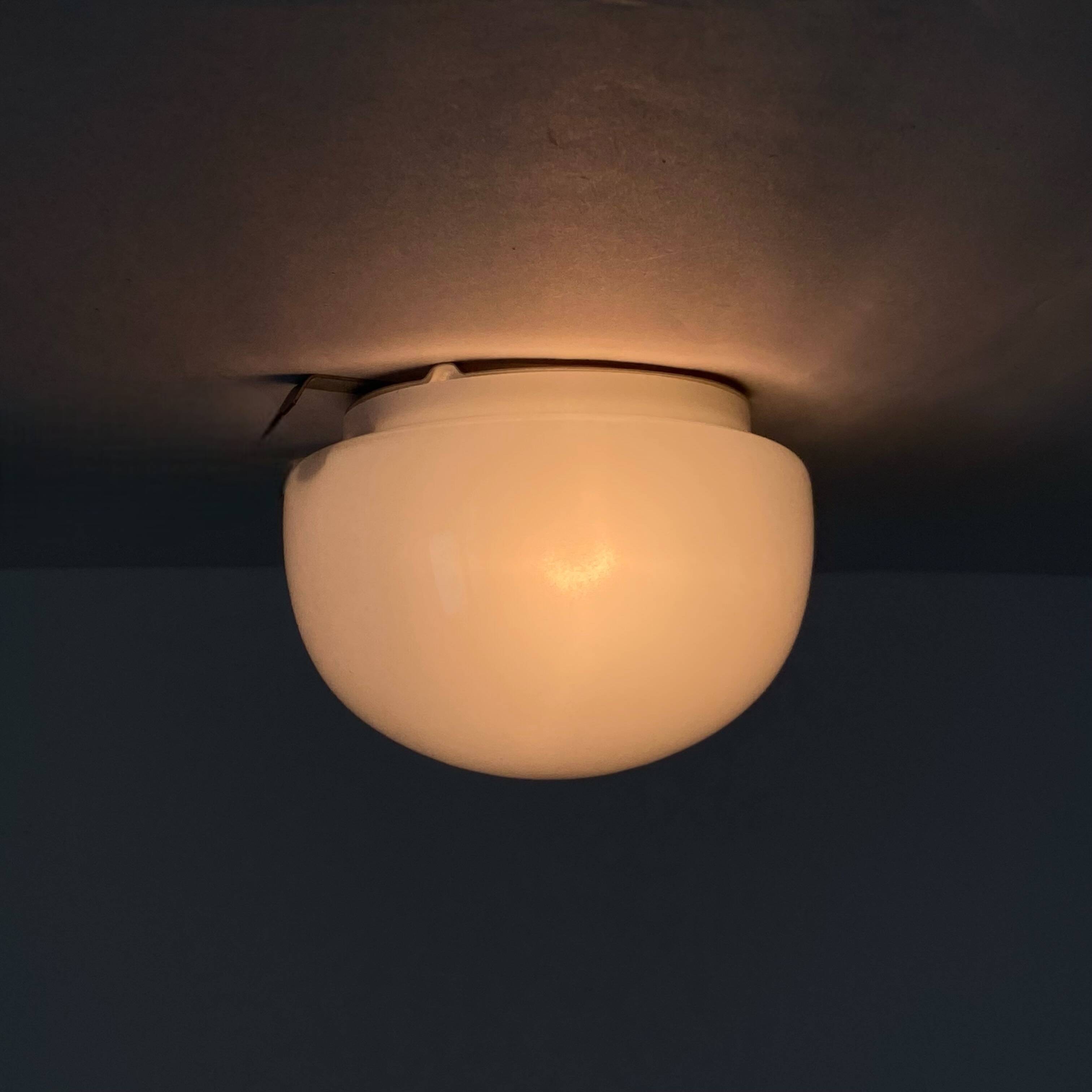 Small half-spherical half-moon wall light ceiling light 14 cm opaline