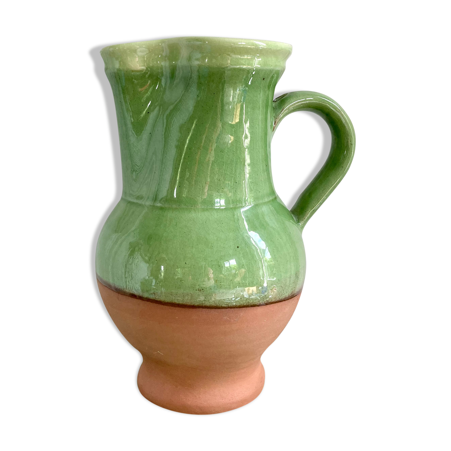 Pitcher jug in glazed terracotta