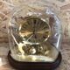 Old clock pendulum 400 days schatz gold metal + bell vintage glass