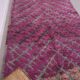 Purple Vintage Moroccan Rug 185 x 437 cm - Large Berber Wool Rug Handmade