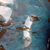 Rare large Jean-Michel Operto glass bowl, signed, 23 cm