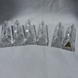 6 knife holders in cut crystal