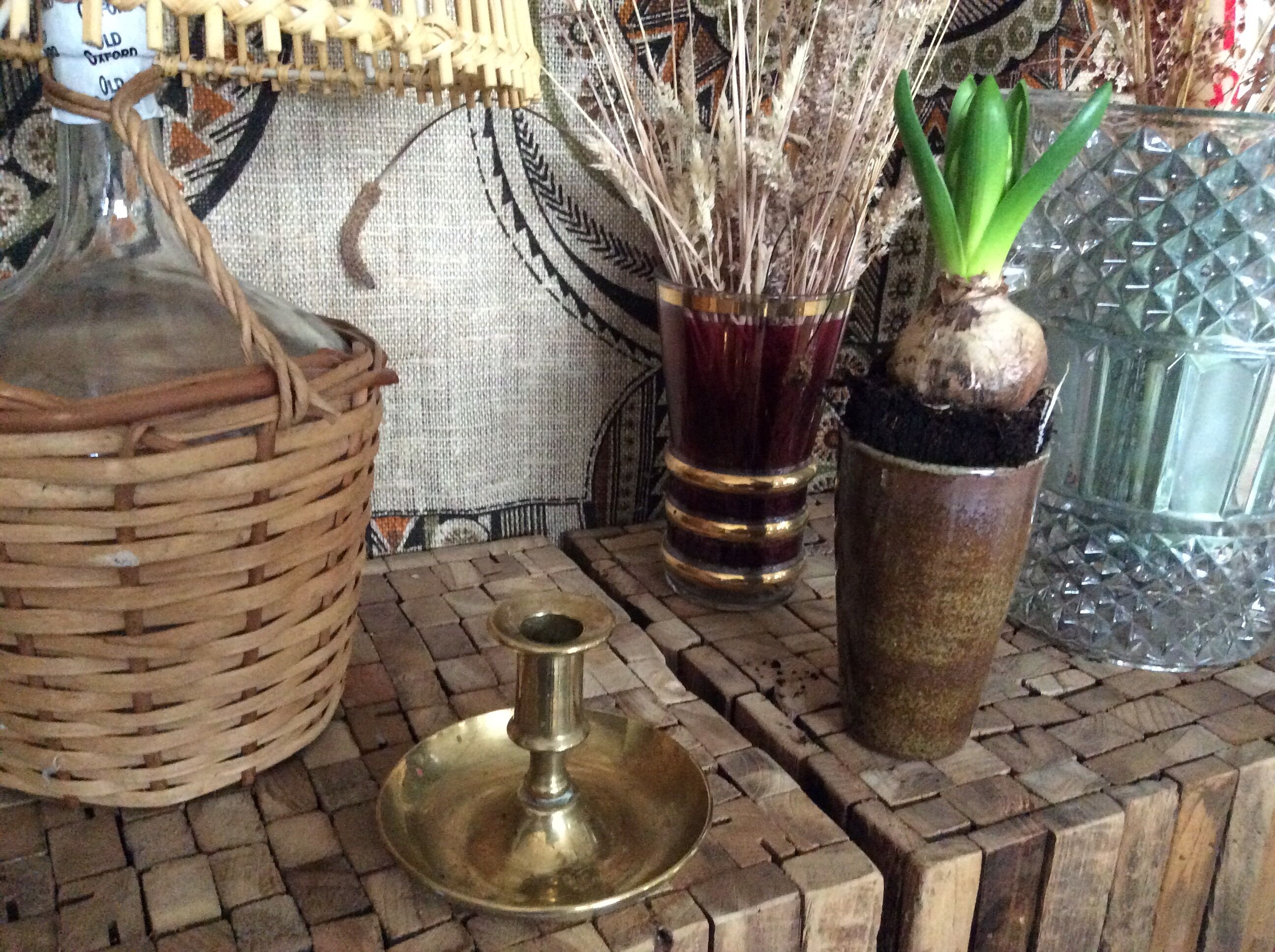 Copper candle holder