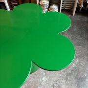 Wood and metal Tomotom table in green by Bernard Holdaway, 1960
