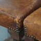 Set of 2 Wooden and Sheepskin Leather Dining Chairs from the Early 1900s