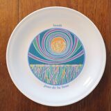 7 Paris porcelain table plates Days of the week zodiac signs