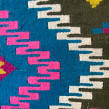 Colorful vintage carpet from Transylvania