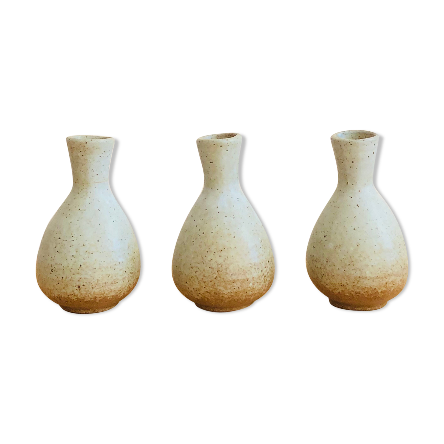 Trio de soliflores vintage en grès