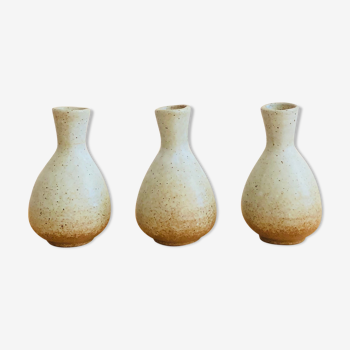 Trio of vintage sandstone soliflores